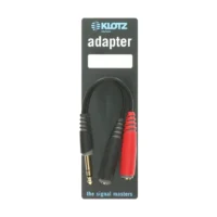 KLOTZ AYS-1 TRS 6.35 mm, stereo – 2x TS socket 6.35 mm, mono Y adapter – short