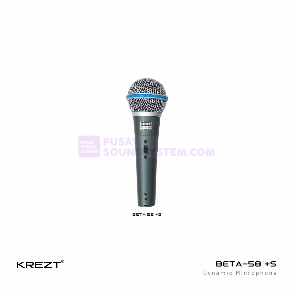 KREZT BETA-58 +S Mic Kabel Pegang Handheld Dynamic Cardioid (Switch)