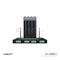 KREZT EU-4808 Mic Wireless Digital Pegang Handheld Isi 4