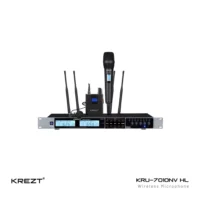 KREZT KRU-7010NV HL Mic Wireless Digital Kombinasi Pegang Jepit Clip On Lavalier Isi 2