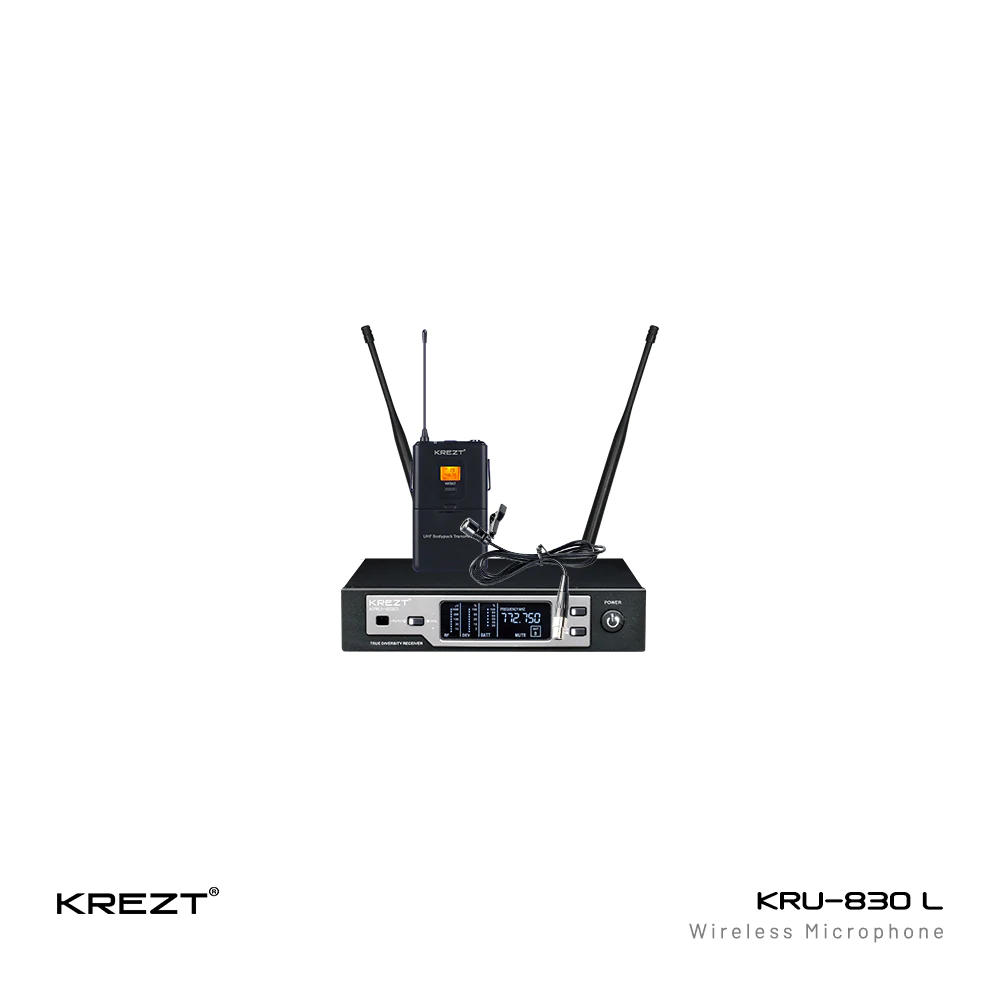 KREZT KRU-830 L Mic Wireless Digital Pegang Clipon Lavalier Isi 1