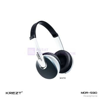 KREZT MDR-590 White On Ear Headphone
