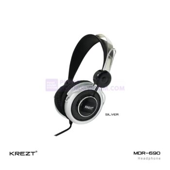 KREZT MDR-690 Silver On Ear Headphone