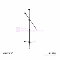KREZT NB-200 Stand Mic Lantai Tripod Kaki 3 Telescopic Boom Cabang 2 Holder