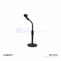 KREZT NB-201A Stand Mic Meja Gooseneck Flexible Kaki Bulat Telescopic