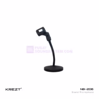 KREZT NB-206 Stand Mic Meja Gooseneck Flexible Kaki Bulat