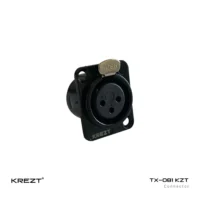 KREZT TX 081 KZT Konektor Chassis Socket XLR Female 3 Pin / Kaki 3