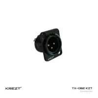 KREZT TX 082 KZT Konektor Chassis Socket XLR Male 3 Pin / Kaki 3