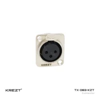 KREZT TX 083 KZT Konektor Chassis Socket XLR Female 3 Pin / Kaki 3