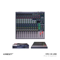 KREZT VRX-8 USB Mixer Analog 8 Channel
