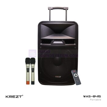 KREZT WAS-8415 Portable Wireless 15-Inch (2 Mic Handheld)