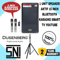 Karaoke Set Bluetooth Smart Tv Youtube Speaker Aktif Dusenberg 15 Inch Millestone + 2 Mic Wireless Original