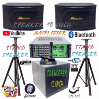 Karaoke Set Youtube Dusenberg, Subwoofer Ampli, Speaker, 2 Mic Wireles