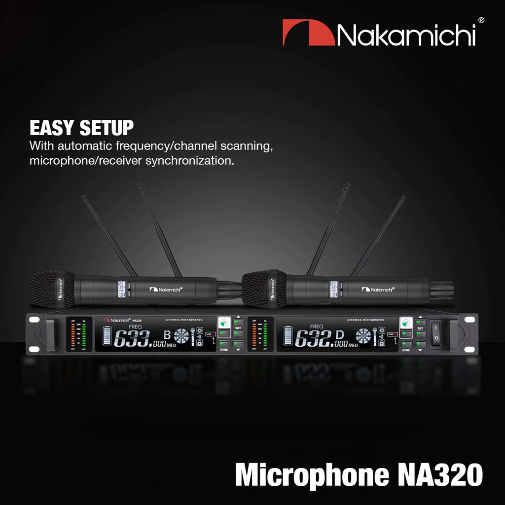 Nakamichi NA320 Mic Wireless Karaoke Dual Handheld - Image 3