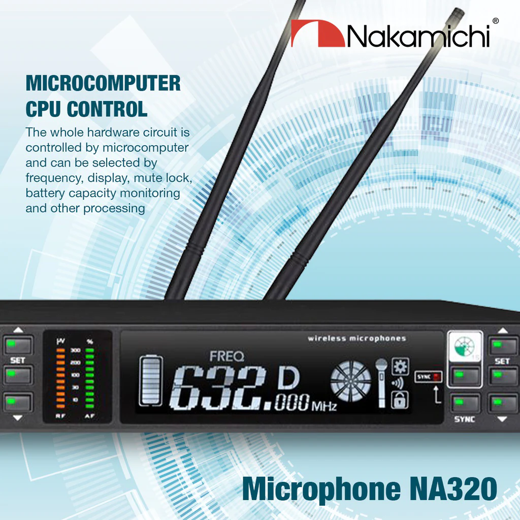 Nakamichi NA320 Mic Wireless Karaoke Dual Handheld - Image 2