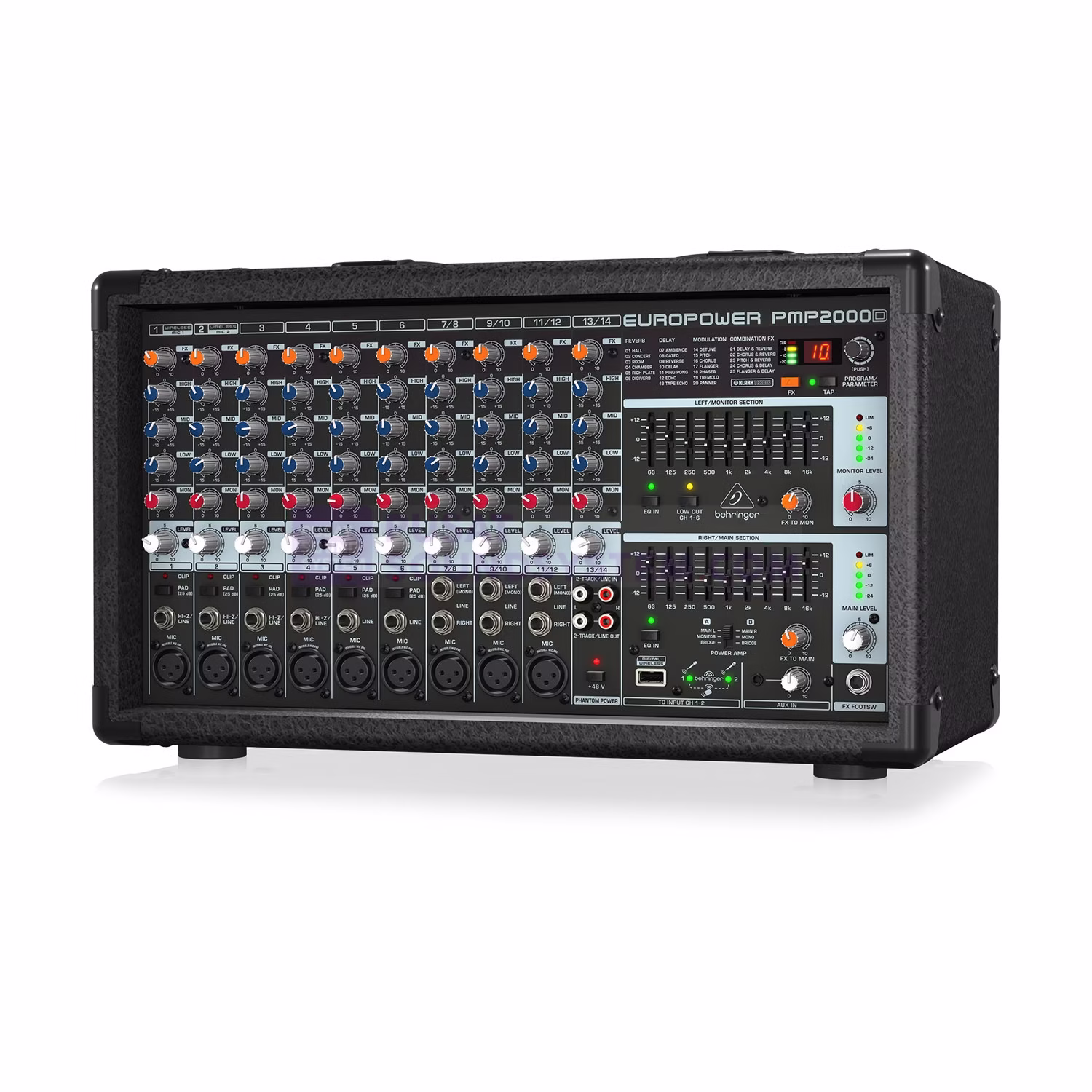 Behringer Europower PMP2000D Power Mixer 14 Channel Class D 2000 Watt