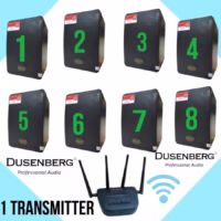 Paket Sound Cafe, Premium Speaker smart Wireless Dusenberg 8 Titik Speaker Wireless, 1 Transmitter