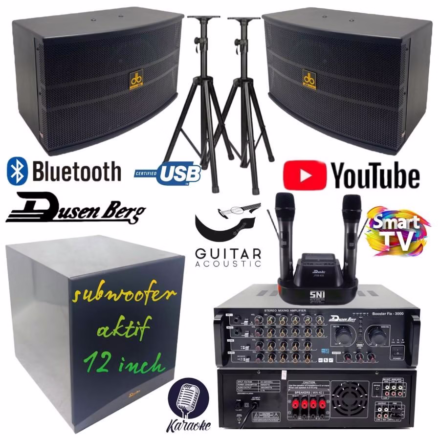 Paket Subwoofer 12 Inch Speaker Dusenberg 10 Inch Karaoke Youtube