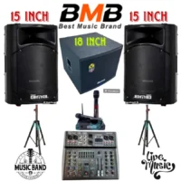 Sound Live Akustik BMB 15 Inch + Subwoofer BMB 18 inch 2 Mic Wireless