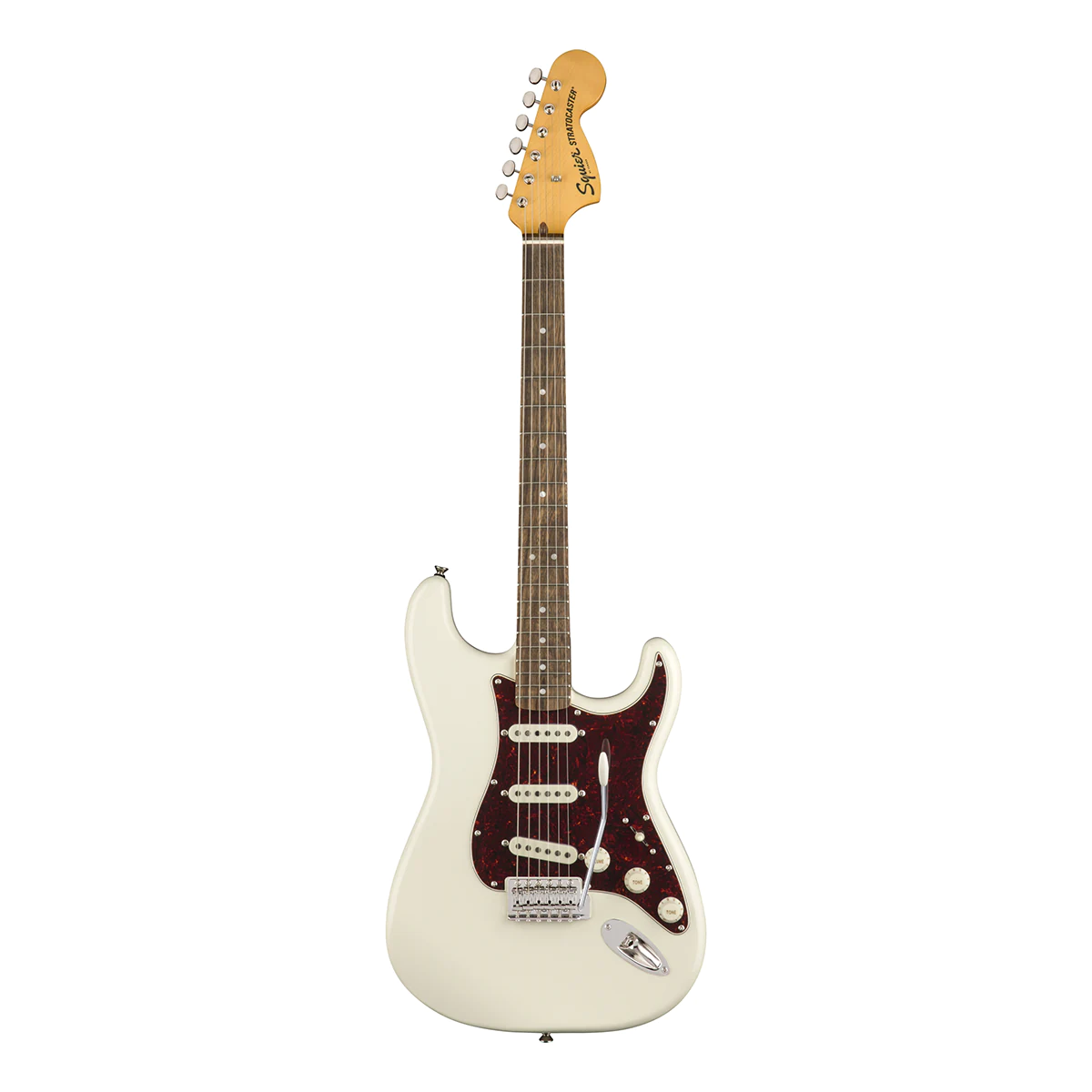 Squier Classic Vibe 70s Stratocaster Gitar Elektrik 6 String 21 Fret Olympic White - Image 2