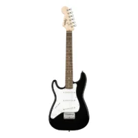 Squier Mini Stratocaster Left-Handed Gitar Elektrik Kidal 6 String 20 Fret Black