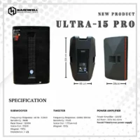 Hardwell Ultra 15 PRO Speaker Aktif 15 Inch 2 Way 1200 Watt