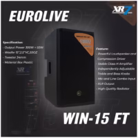 XR7 EUROLIVE WIN 15-FT Speaker Aktif 15 Inch 2 Way 350 Watt