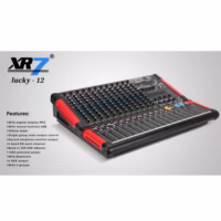 XR7 LUCKY 12 Mixer Audio Analog 12 Channel (Bluetooth, USB Audio Interface, USB MP3 Player, Efek, EQ, Phantom)