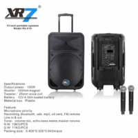 XR7 PA-10 Speaker Meeting Portable Wireless 10 Inch 2 Way 100 Watt