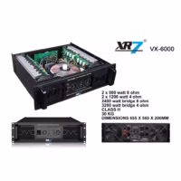 XR7 VX-6000 Power Amplifier 2 Channel Class H 800 Watt