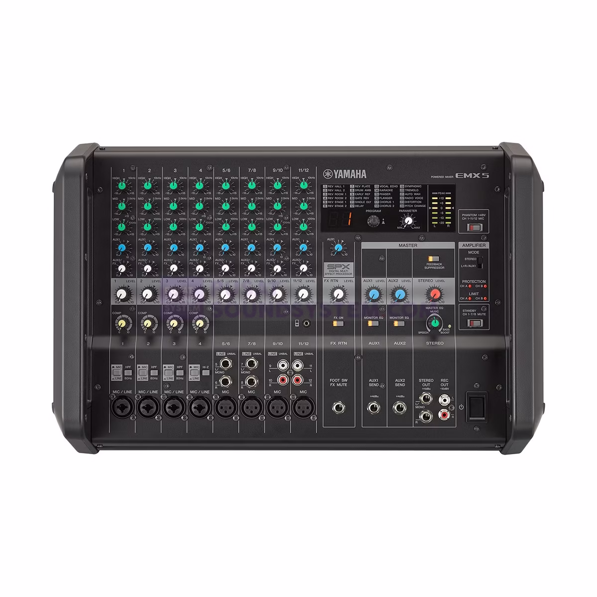 Yamaha EMX5 Power Mixer Analog 12 Channel 1260W (EQ, Efek) - Image 2