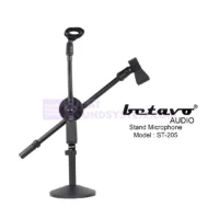 Betavo ST-205 Stand Mic Meja Kaki Bulat Boom Telescopic Cabang 2 Holder