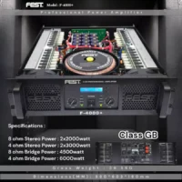 FEST F-4000+ Power Amplifier 2 Channel Class GB 2000 Watt
