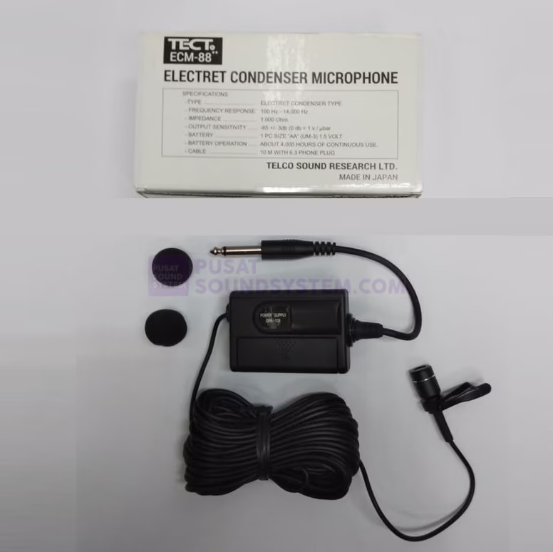 TECT ECM-88 Mic Clipon Lavalier Condenser